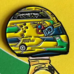 Oscar Piastri Monaco GP 2024 Helmet enamel pin