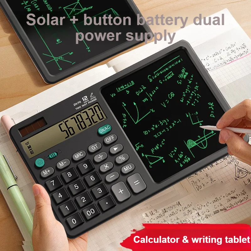 

Научный калькулятор с планшетом для письма и рисования, портативный, с большим ЖК-экраном, для учебы, офиса, заметок, практичный, многофункциональный