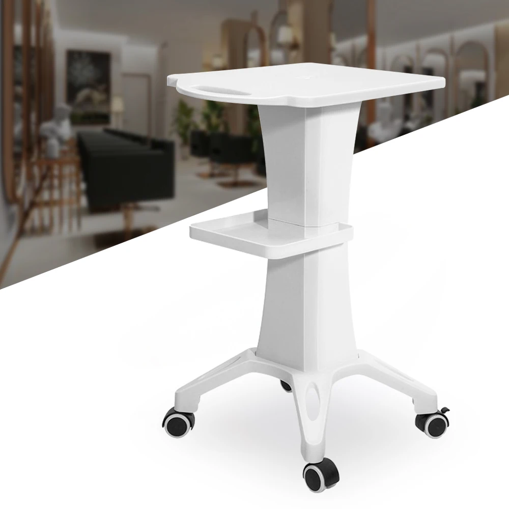 Salon Trolley with 88.18 lbs Load Capacity, Modern White Design, Easy Assembly and Maintenance