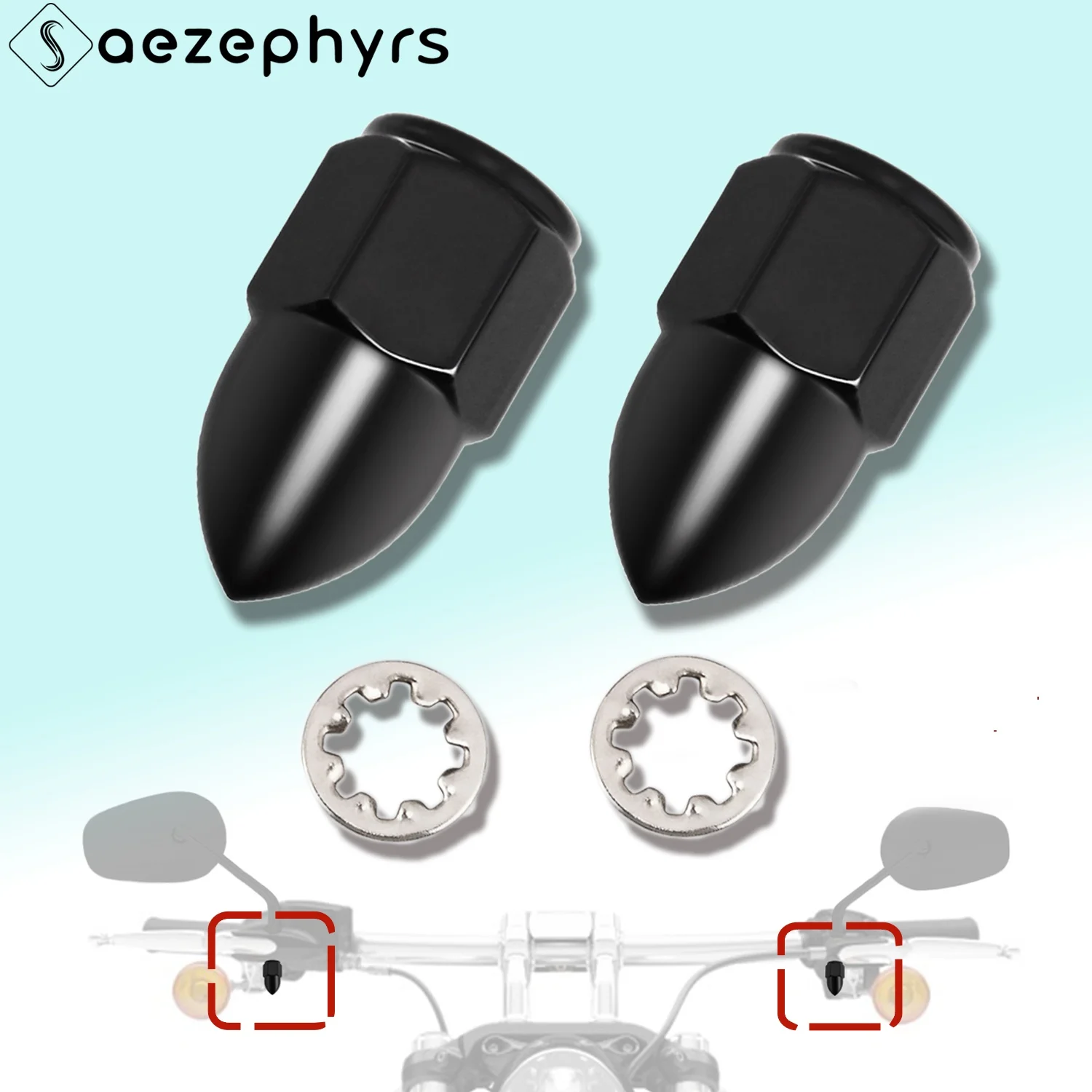 5/16″-24 Acorn Nut Kit Motorcycle Rearview Mirrors Accesorios For Harley Softail Sportster 883 Electra Stree Glide Fat Boy Dyna