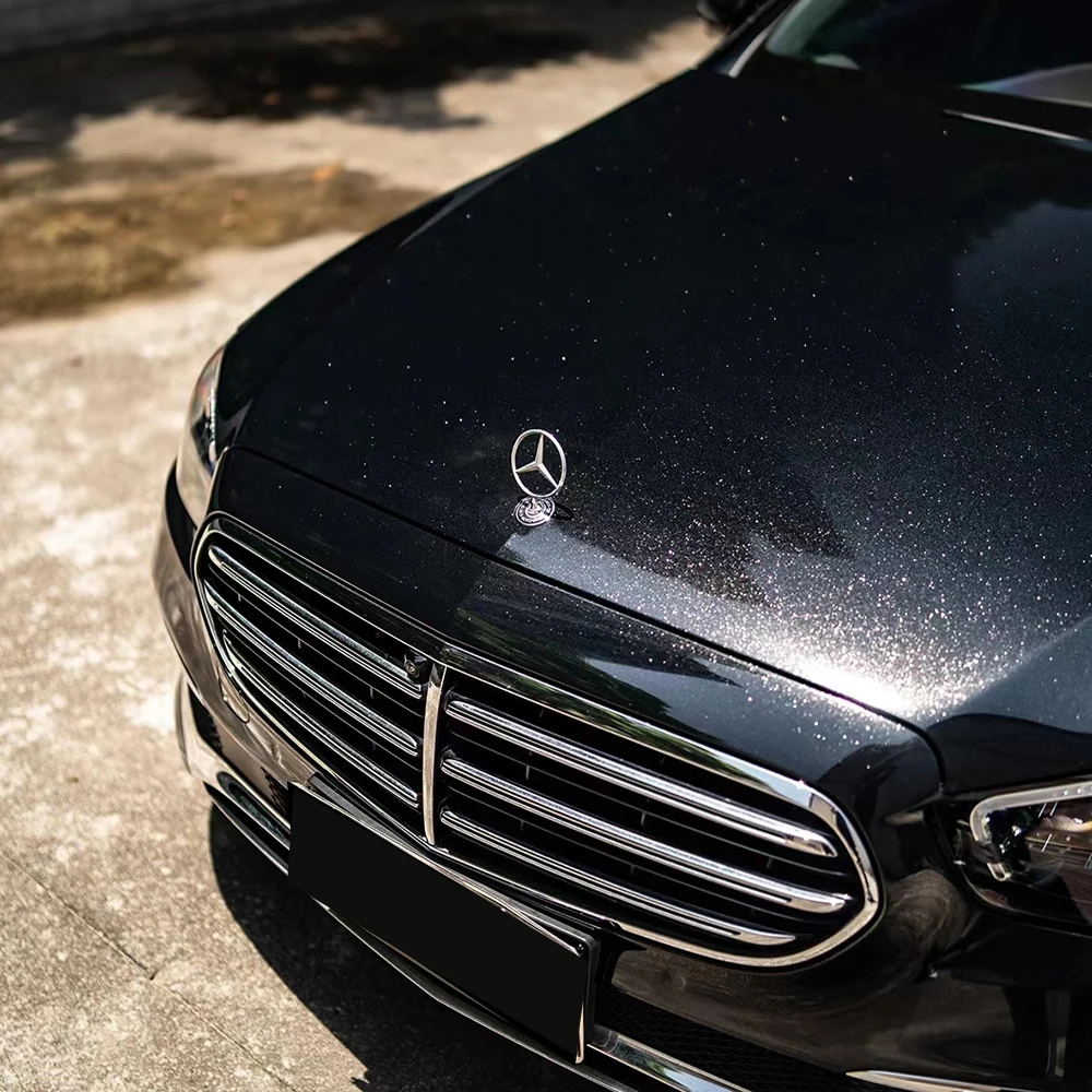 

Auto Wrappen Custom Car Wrap Sparkle Vinyl Metal Black Car Wrap