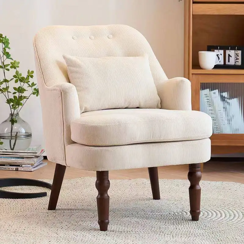 #Modern Recliner Leisure Chair,Suitable for Hotel BalconiesLiving Rooms & Bedrooms,Made of Wood and Fabric Factory Direct Supply