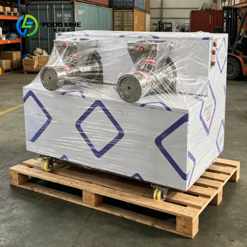 Customized Commercial Double Head Pasta Extruder Maker for Mass Manufacturing Spaghetti, Macaroni in Pasta Processing Plant