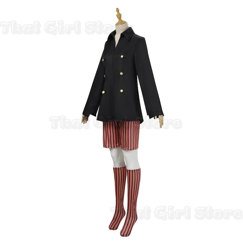 Women's Anime Cat Suit Hunter X Hunter Nephelpito Cosplay Costume Dark Blue School College Style Uniform for Halloween Party view 4