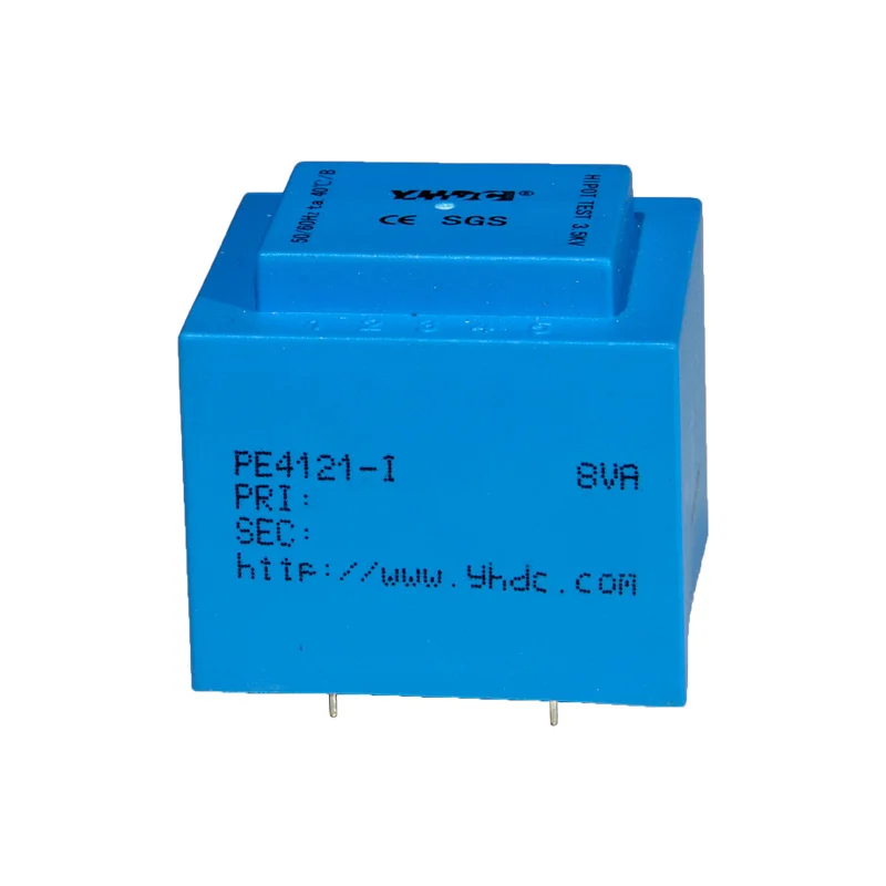 YHDC PE4121-I Power 8VA  220V  2x6V/2x7.5V/2x9V/2x12V/2x15V/2x18V/2x24V Epoxy Encapsulated PCB Welding Isolation Transformer