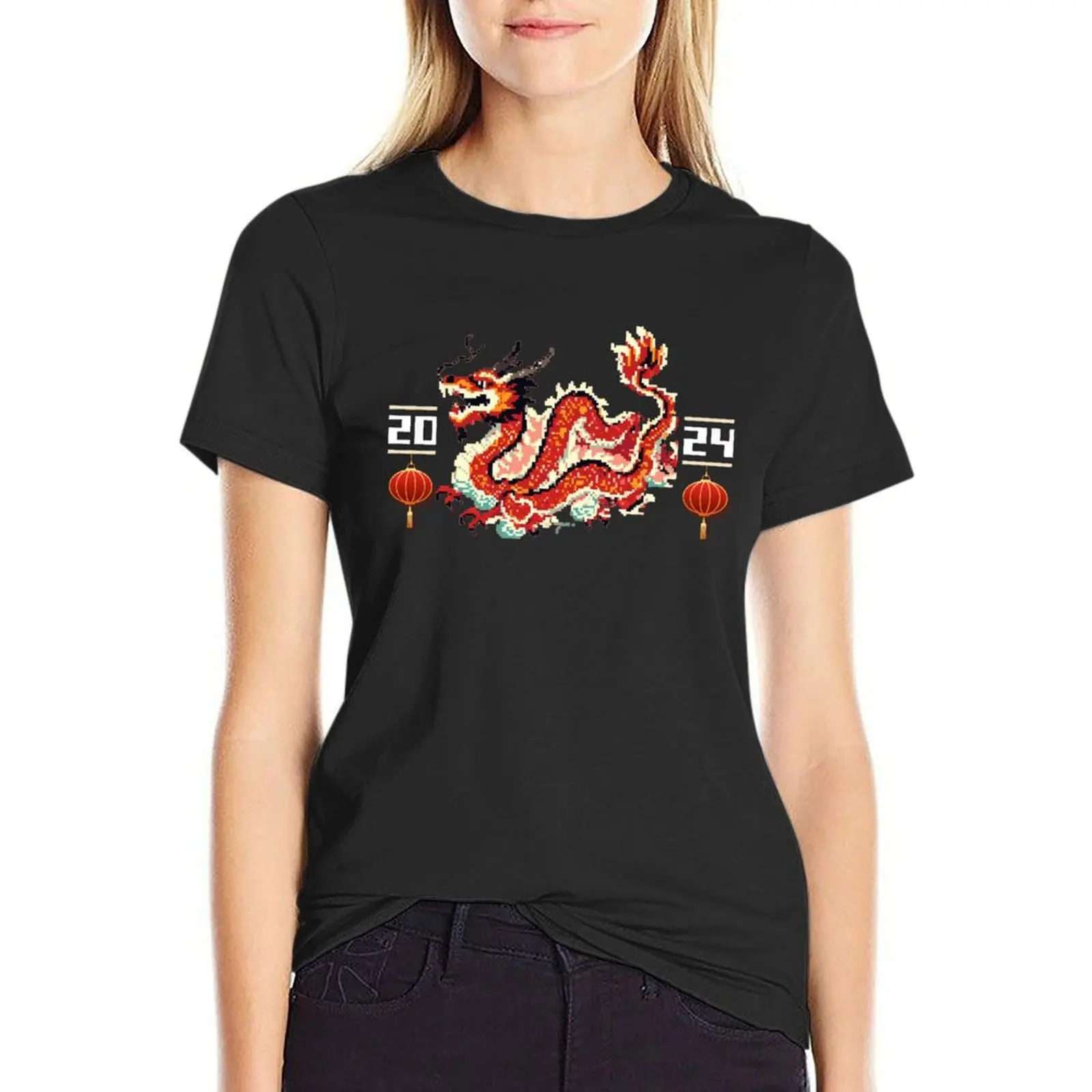 

lunar new Year Of The Dragon 2024, lunar year T-shirt Female clothing lady clothes vintage clothes womans clothing