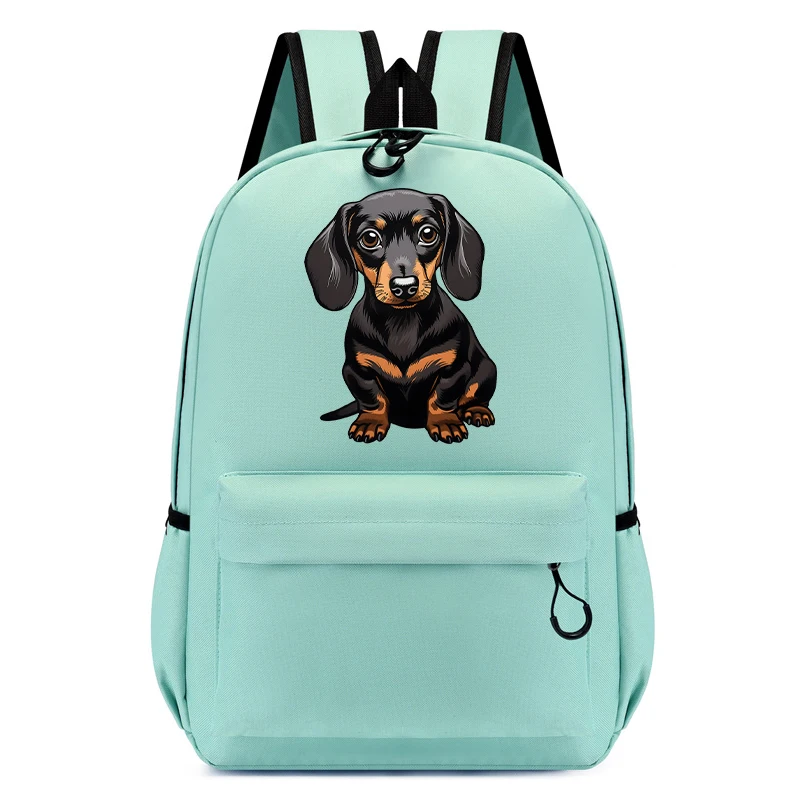 Fashion Children's Backpack Cartoon Dachshund Dog Graphic School Bag Kids Boys Girls Kindergarten Student Schoolbag Back Pack