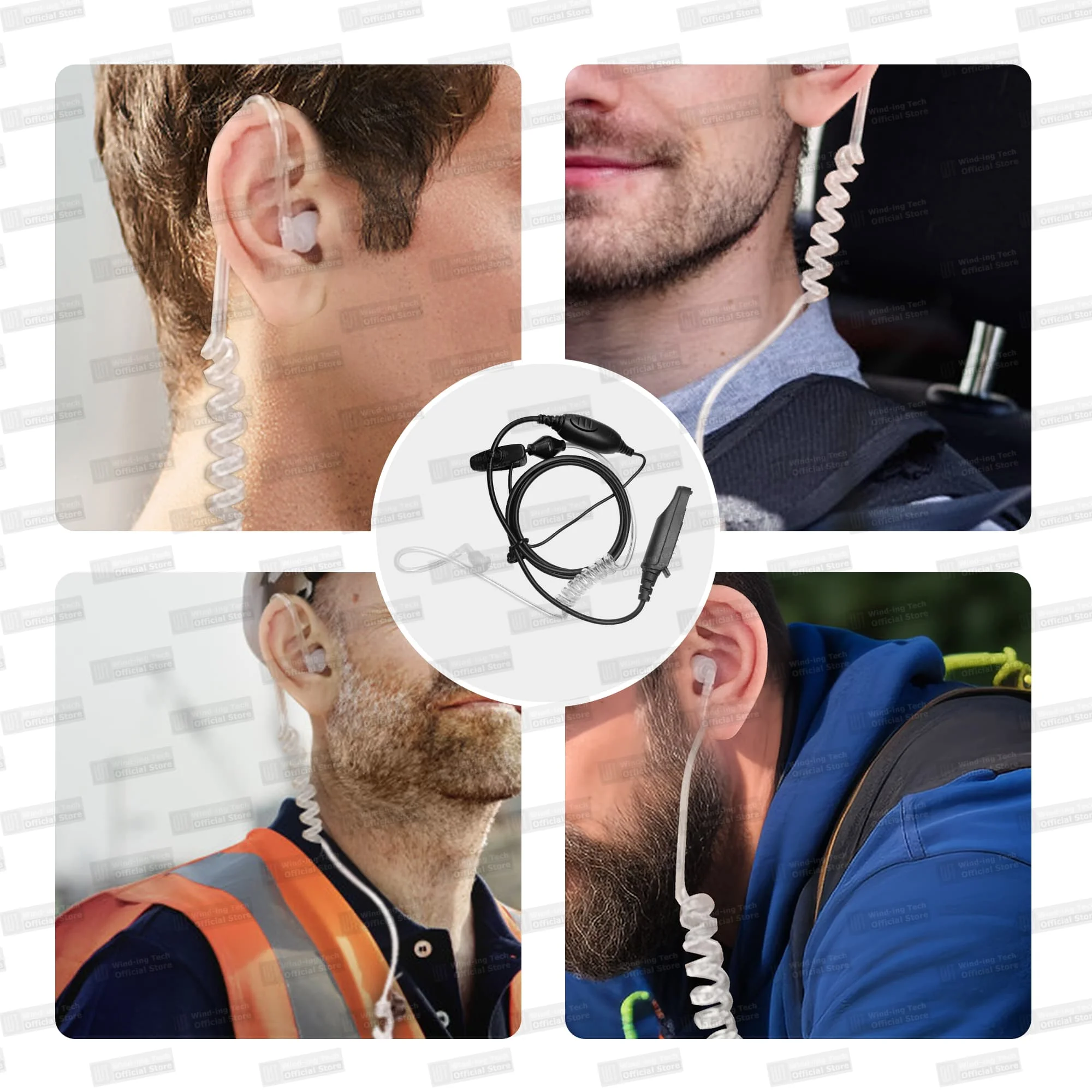 BAOFENG اسلكية تخاطب سماعة رأس صوتية UV-9R سلسلة الهواء أنبوب سماعات سماعة UV-68 برو سماعة أجهزة الراديو التخييم مقاوم للماء