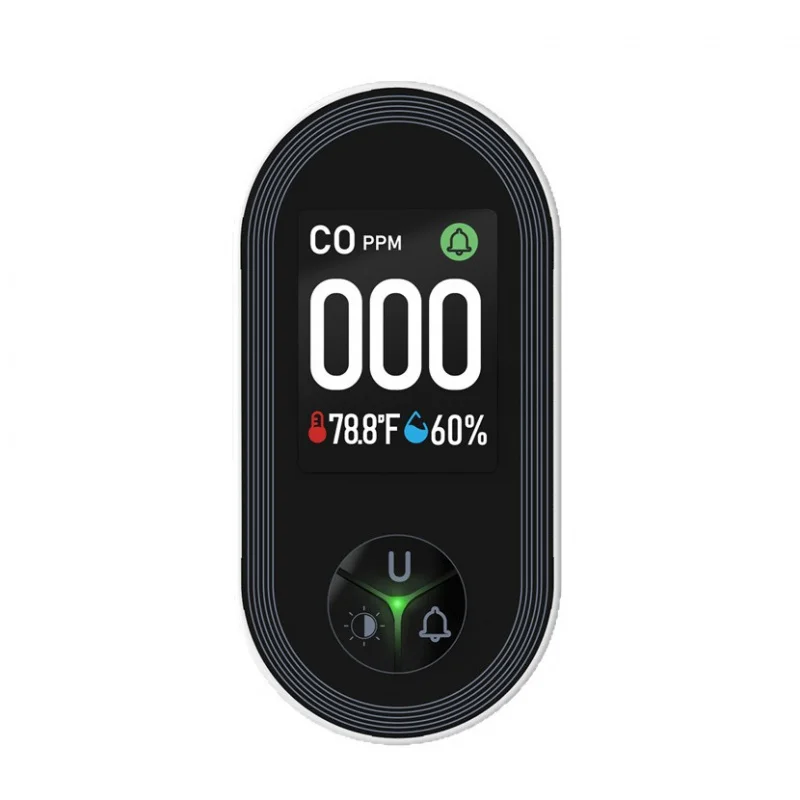 

3-в-1 датчик CO, температуры и влажности / 4-в-1 детектор газа, CO, температуры и влажности с сигнализацией (кухня/гараж)