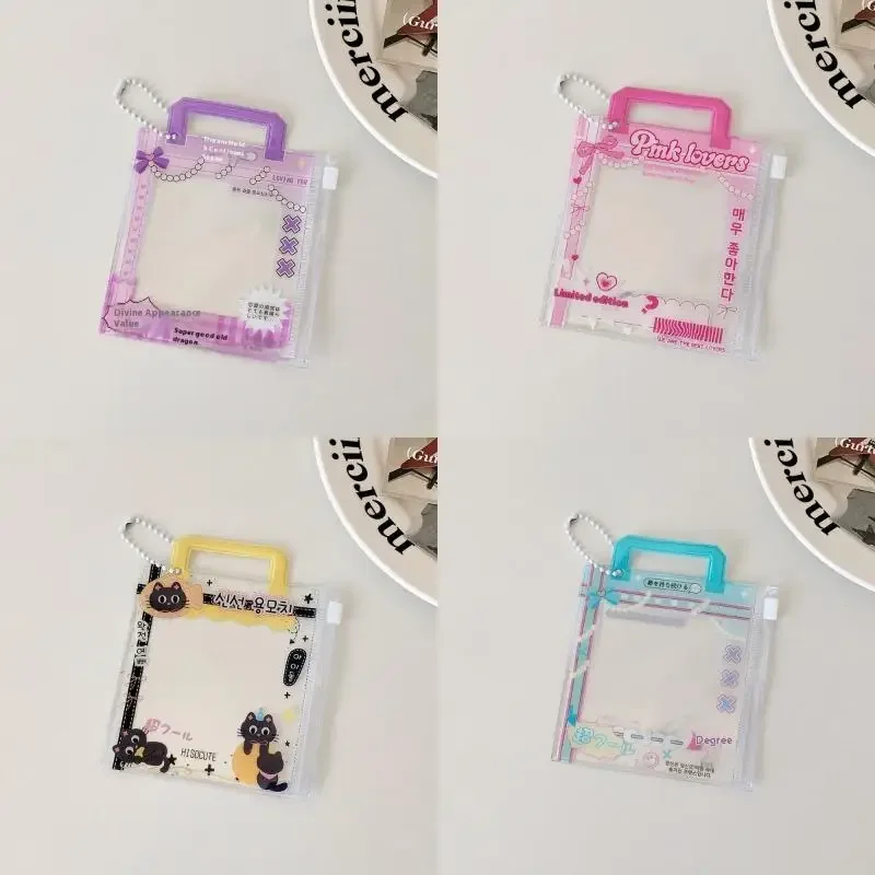 

INS Candy Bag Photocard Holder 3 Inch Idol Photo Card Sleeves Card With Lanyard Badge Carrier Protective Case Stationery