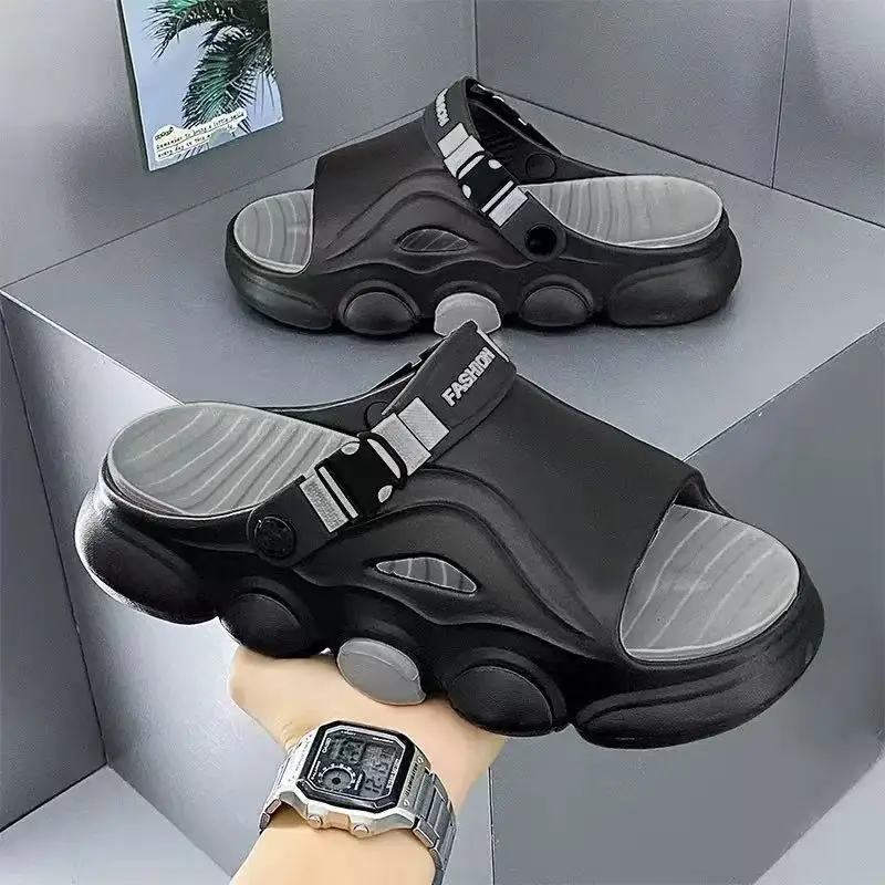 

Fashion High Quality Mens Slippers Comfortable Breathable Soft Non-slip Men's Shoes Beach Sandals Men Trend Casual Shoes for Men