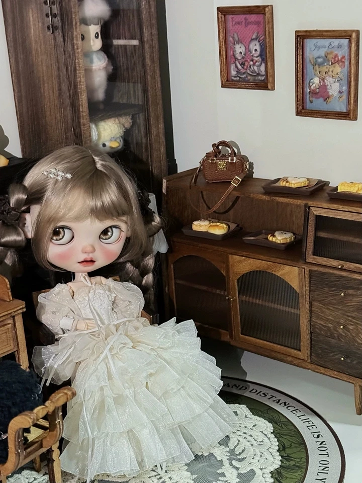 กรอบรูปจิ๋วสำหรับตุ๊กตา Blythe bjd ขนาด 1/6 1/8 1/10 1/12 อุปกรณ์เสริมตุ๊กตา ของเล่น DIY สำหรับบ้านตุ๊กตา