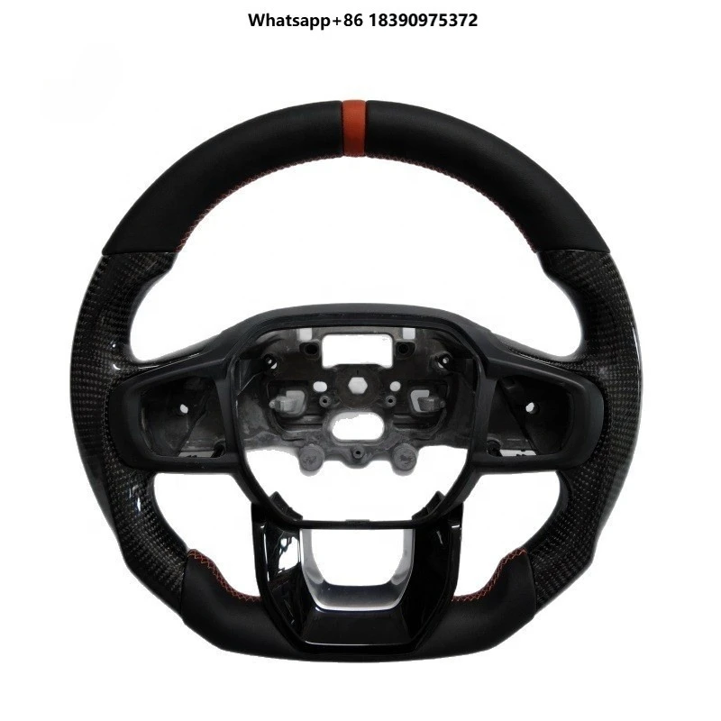2024 Carbon Fiber Leather Steering Wheel for  Truck Custom Auto Part