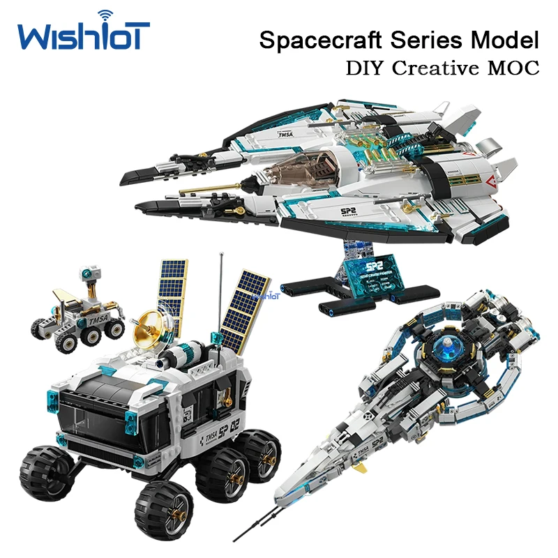 

Space Exploration Serie Galaxy Comet Spaceship Lunar Explorer Lunar Rover Star Cruiser Flexible Moving Part Adventure Toy Gifts