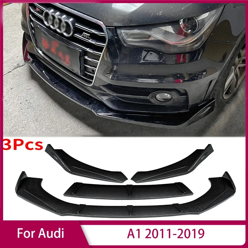 front bumper splitter lip diffuser spoiler for Audi A1 2011-2019 body kit protector shovel surround auto parts