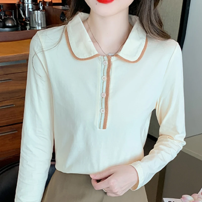 Dropshipping Females Blusas Mujer Fashion Elegant Long Sleeves Tops Chiffon Blouses and Tops Solid Button Office Ladies Pullover