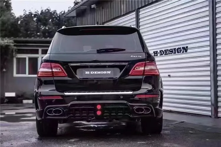 

Подходит для Mercedes W166 ML350 ML400 ML63 Body Kit Модернизированный передний и задний бампер в стиле WALD, широкий корпус