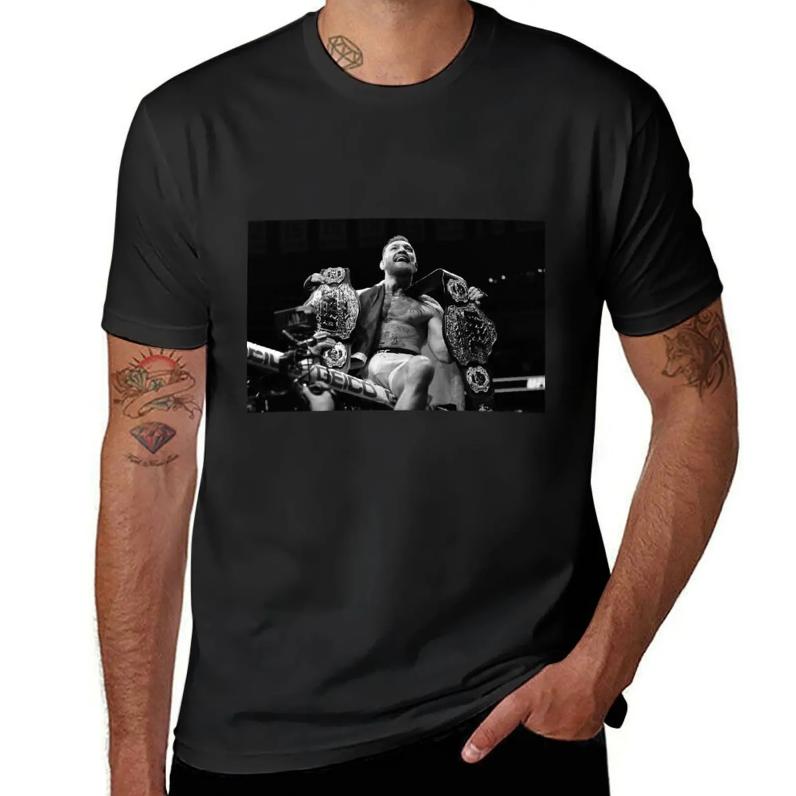 Conor McGregor after winning the Lightweight title. T-Shirt tops boys whites heavyweights mens t shirts pack