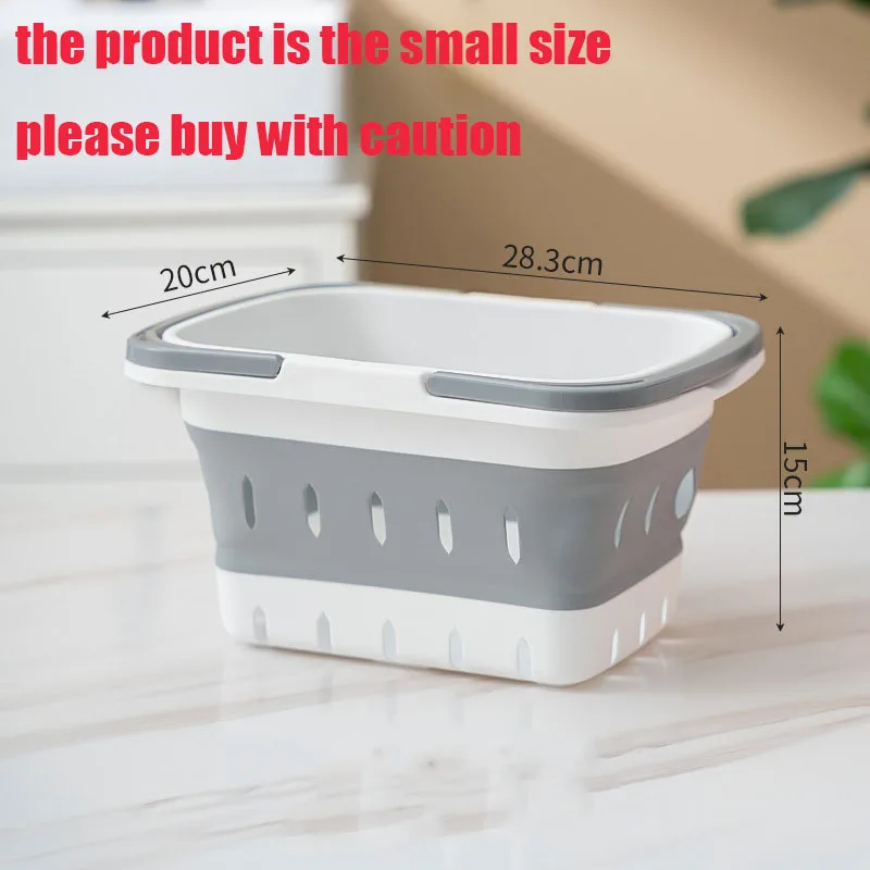 1Piece Foldable Dirty Laundry Basket Space Saving Portable Plastic Storage Box With Handle Home Laundry Room Organizer Size S