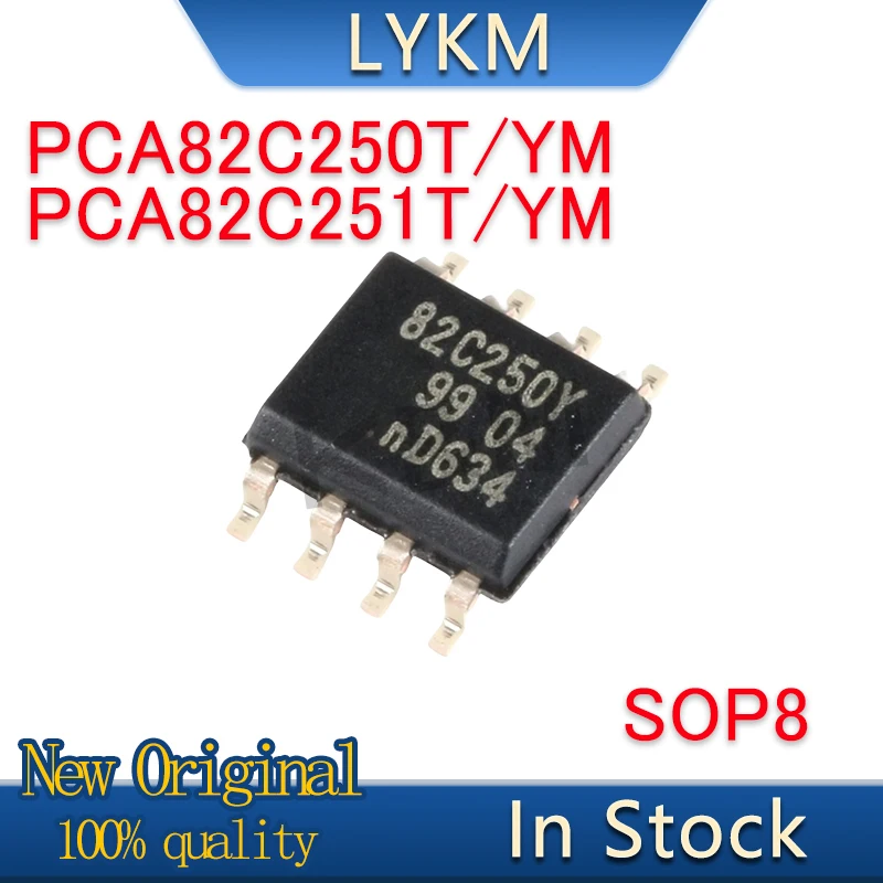 5/PCS New PCA82C250T/YM PCA82C250T A82C250 82C250Y PCA82C251T/YM PCA82C251T A82C251 82C251Y SOP8 CAN interface chip In Stock