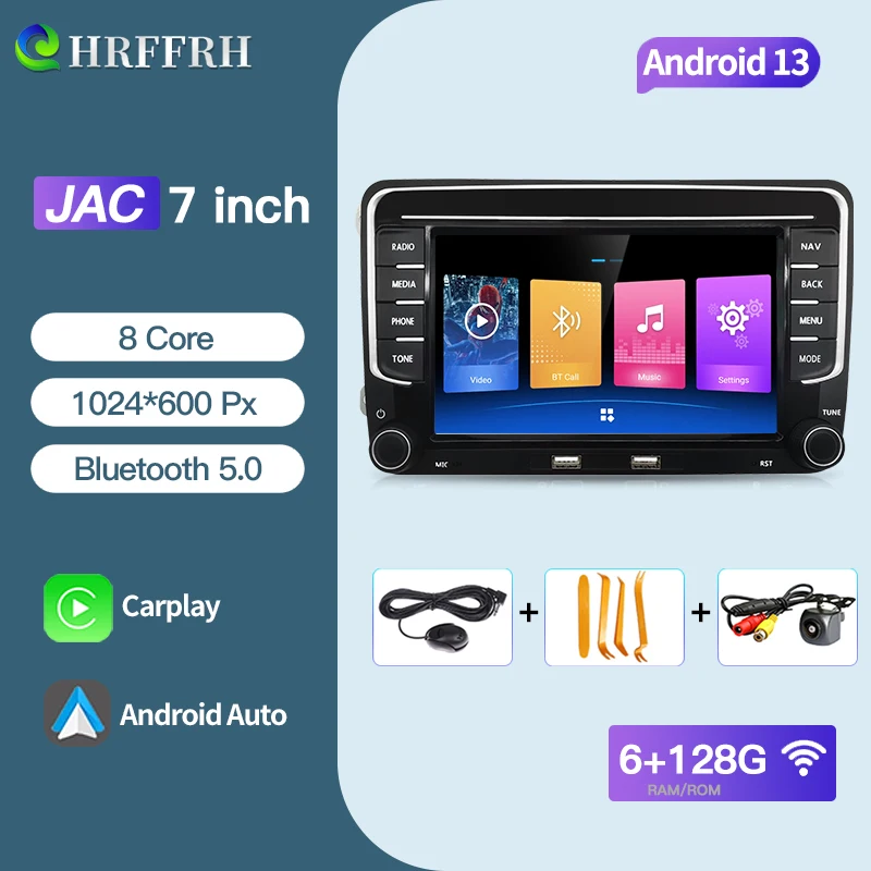 Voor VW Golf Plus Golf 5 6 GTI GTR Touran Auto Multimedia Speler Radio CarPlay 8 Core Auto 4G Wifi GPS Navigatiesysteem Audio Spelen