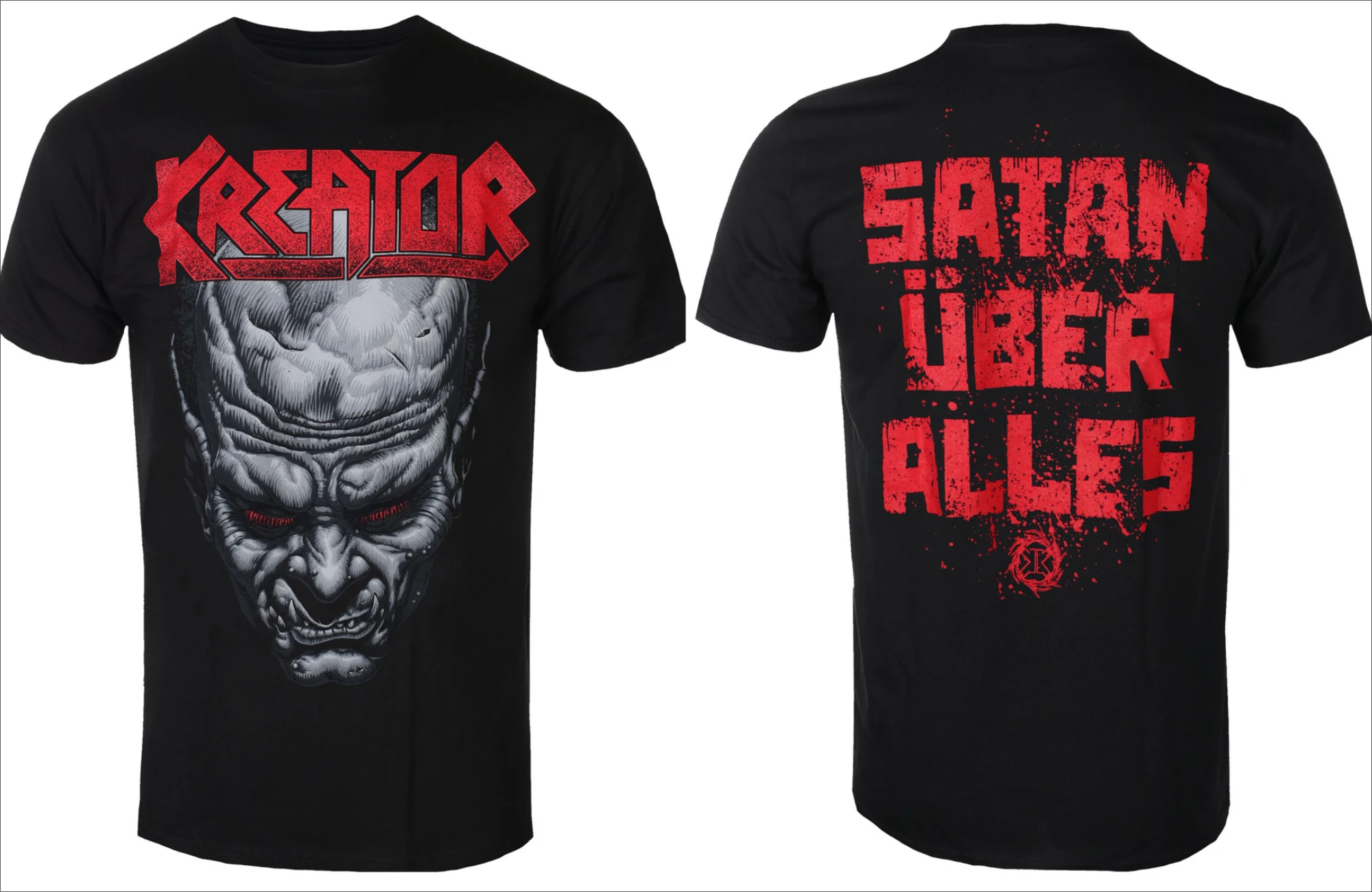 Kreator Satan Über Alles Metal Rock Band T-Shirt Men Women Short Sleeve Cotton Tees Streetwear Brand T-shirt Unisex Summer Tops