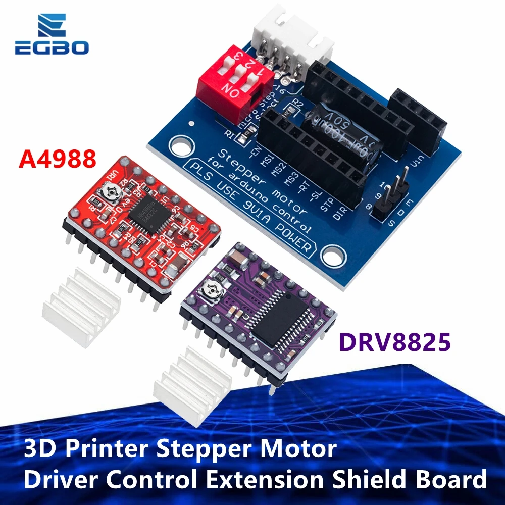 CNC 3D Printer Parts Accessory Reprap pololu DRV8825  A4988 Stepper Motor Driver Module with Heatsink for ramps 1.4  for arduino