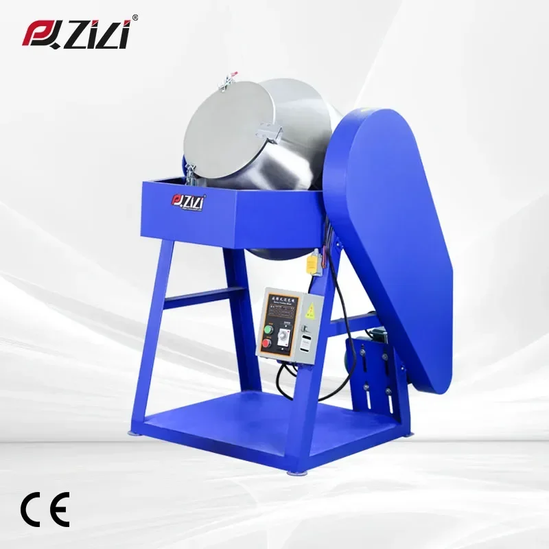 

Pengqiang ZILI PQ-ZL100R 100 KG Factory Stainless Steel Granule Mixer Rotary Drum Color Industrial Blender 360 Roller