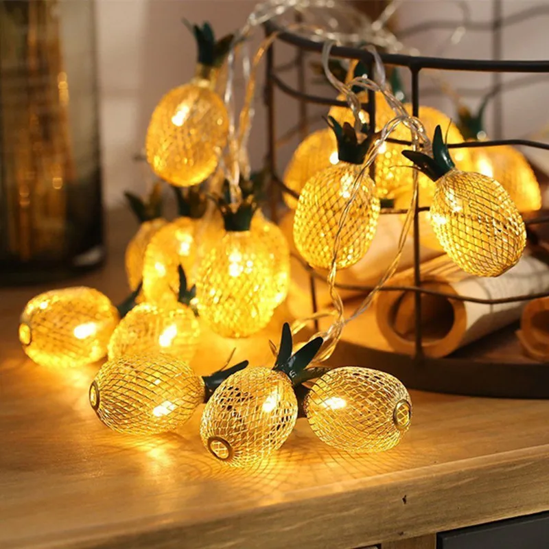 

10 LED Pineapple String Light Battery Operated Fairy String Light For Home Party Xmas Wedding New Year Garden Decoration Lamp