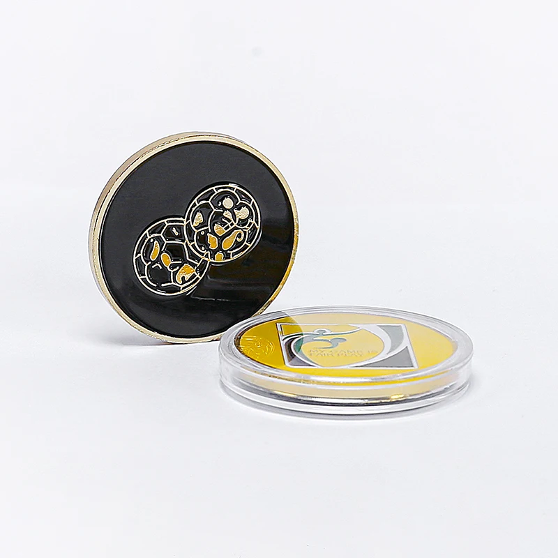 1 side pick football training referee side toss Football match Hard metal side coins football AIDS