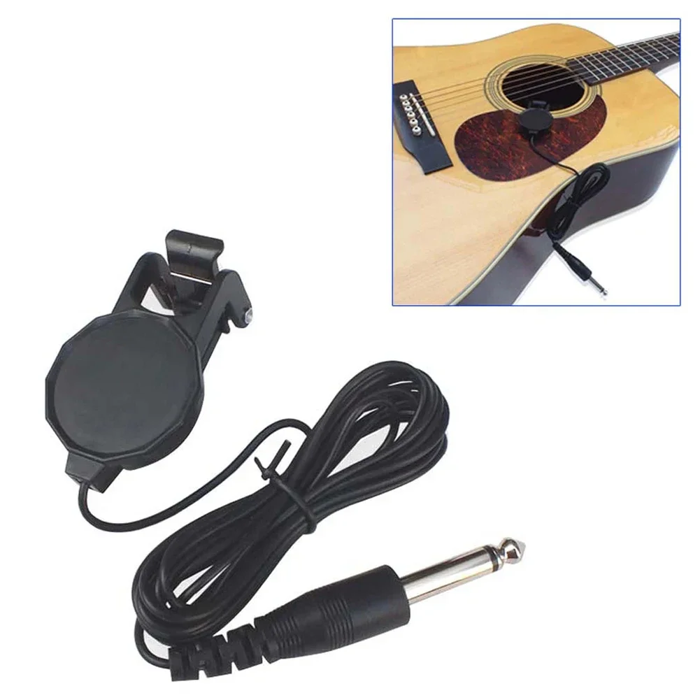 

Audio Clip On Pickup For Acoustic Guitar Violin Ukulele Sound Pickup Transducer Black ABS Professional Piezo Convenient Tuner