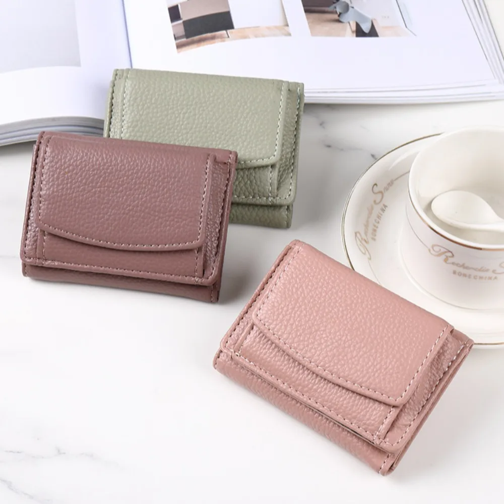 Fashion PU Leather Women Wallets Large-capacity Anti-theft Coin Pocket Multi-card Three-fold Coin Purse Women