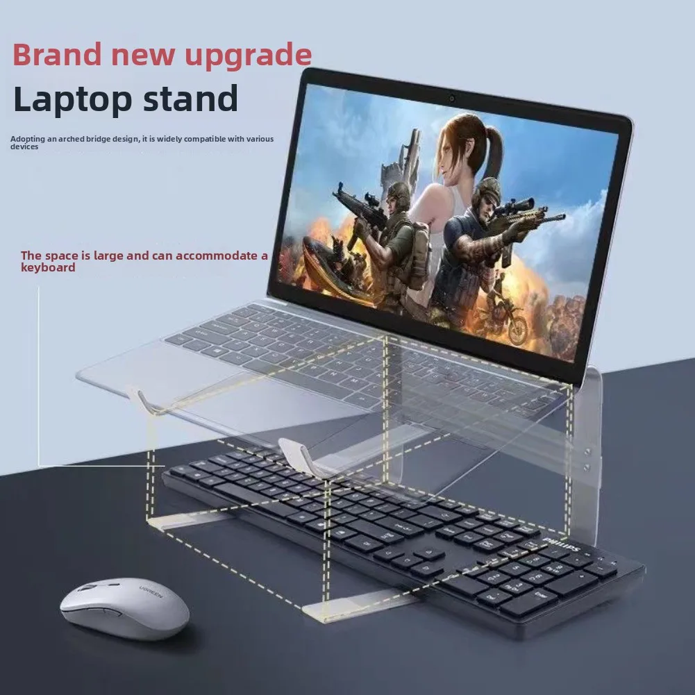Detachable Double Layer Laptop Stand Ventilated Cooling Base Universal Notebook Holder Heat Dissipation Place Keyboard Rack