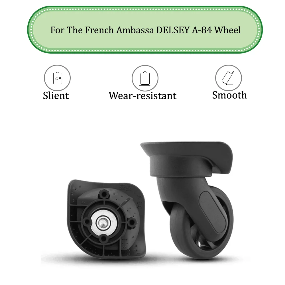 

For The French Ambassa DELSEY A-84 Universal Wheel Replacement Suitcase Silent Smooth Shock Absorbing Durable Accessories Wheels