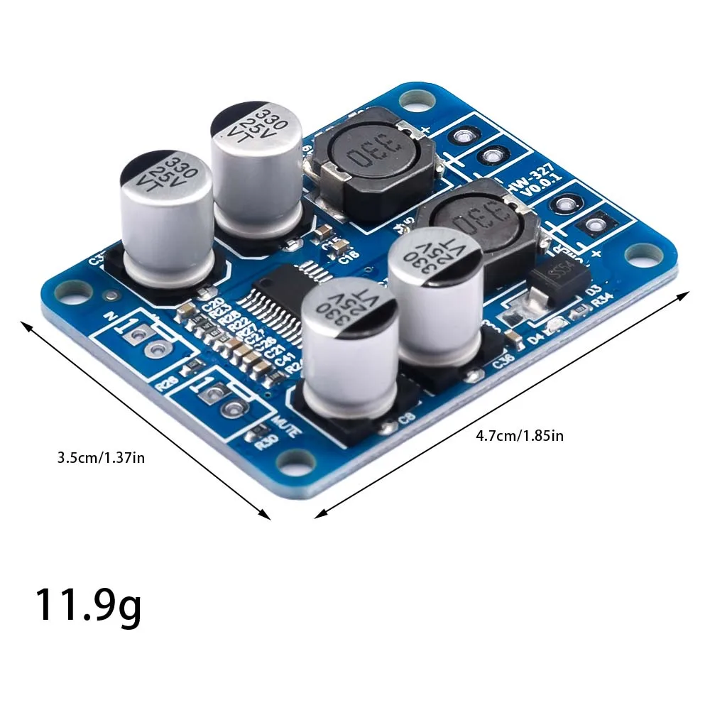TPA3118 PBTL Mono Digital Audio-Leistungsverstärker-Platine 60W 8V -24V Leistungsverstärkermodul Auto High Out Low Power – Detail 10