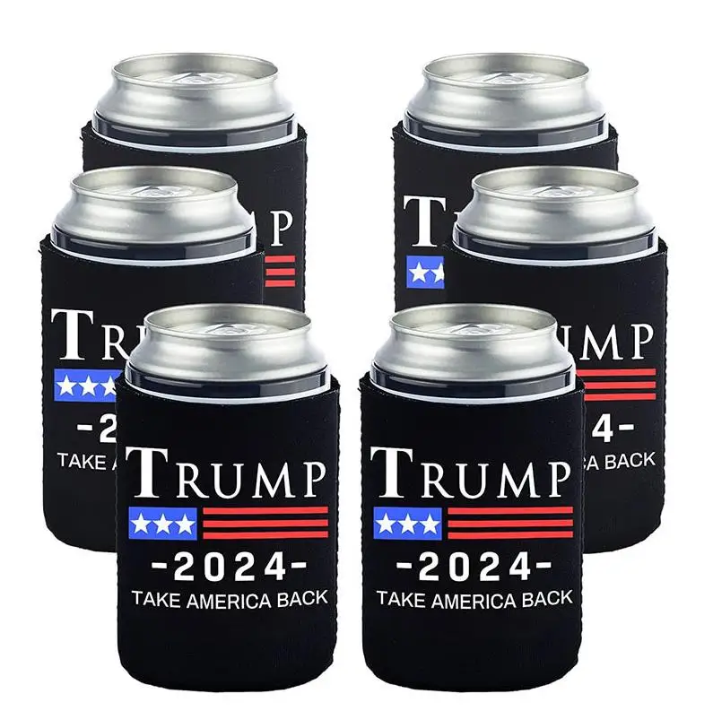 2024 TRUMP Cans Holder Coolers Sleeves Party Decoration Neoprene 330ml Beer Bottle Sleeve Cover ni10