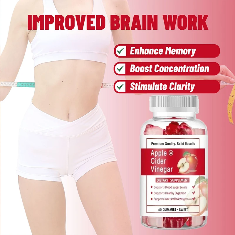 

1 bottle apple cider vinegar gummies for health fatigue relief digestive system regulation endocrine regulation promoting health