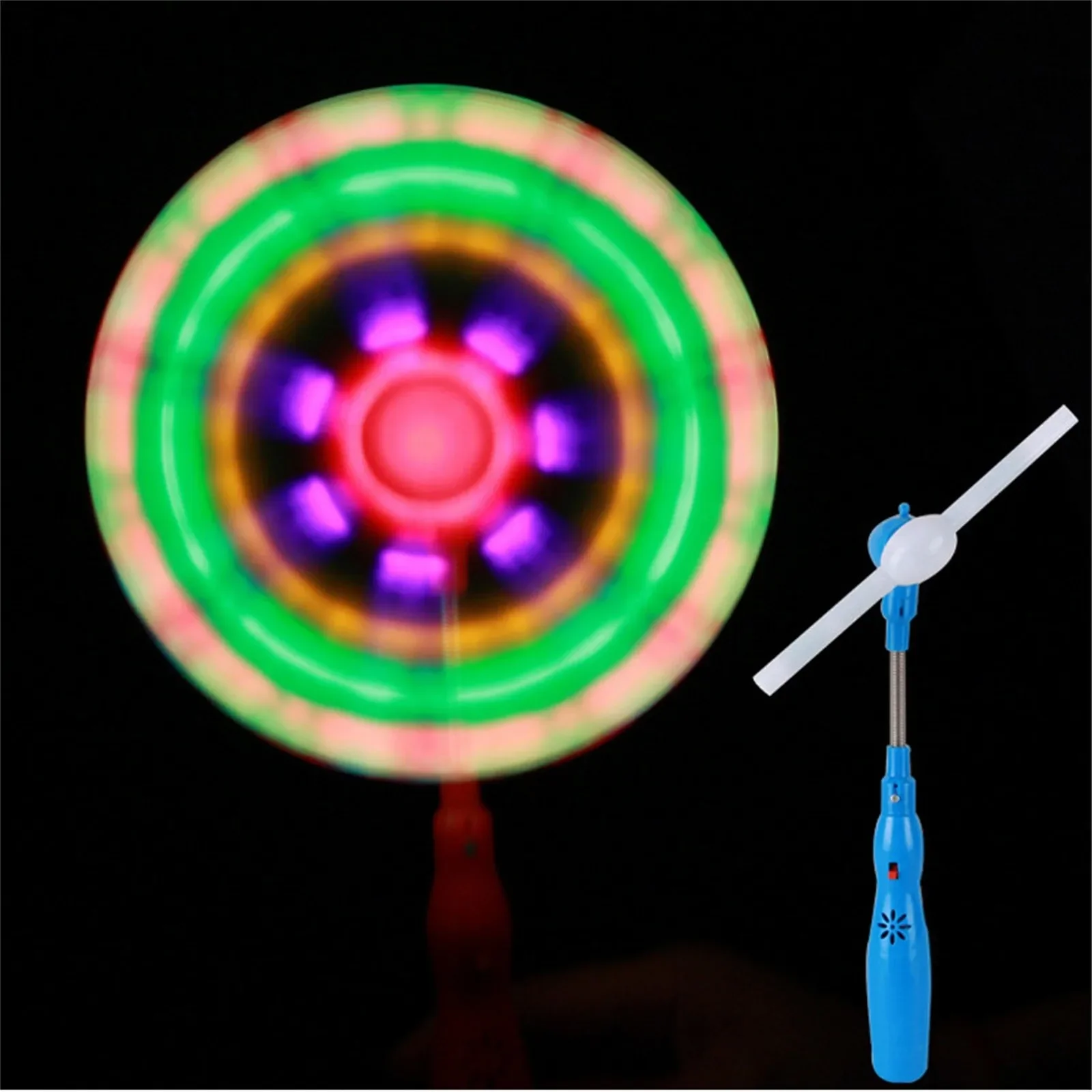 Led Electric Growing Music Windmill Children's Party Toy Random Color Flashing Light Up Spinning Toys Gift For Kids cool toy