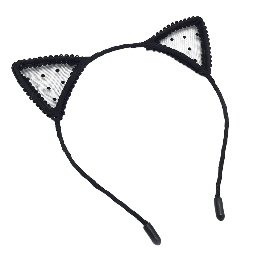 Cat Ears Headband Decorated Fashion Hairband for Christmas Birthday Cosplay Costume Party Accessory