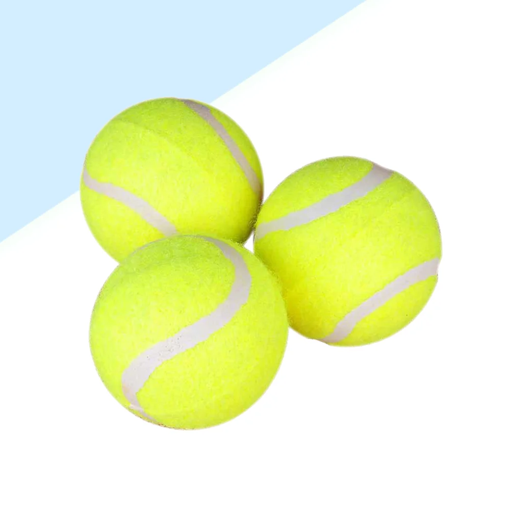 3pcs High Elasticity Tennis Balls Practice Tennis Balls Heavy Duty Tennis Balls regular tennis balls tennis balls for machine