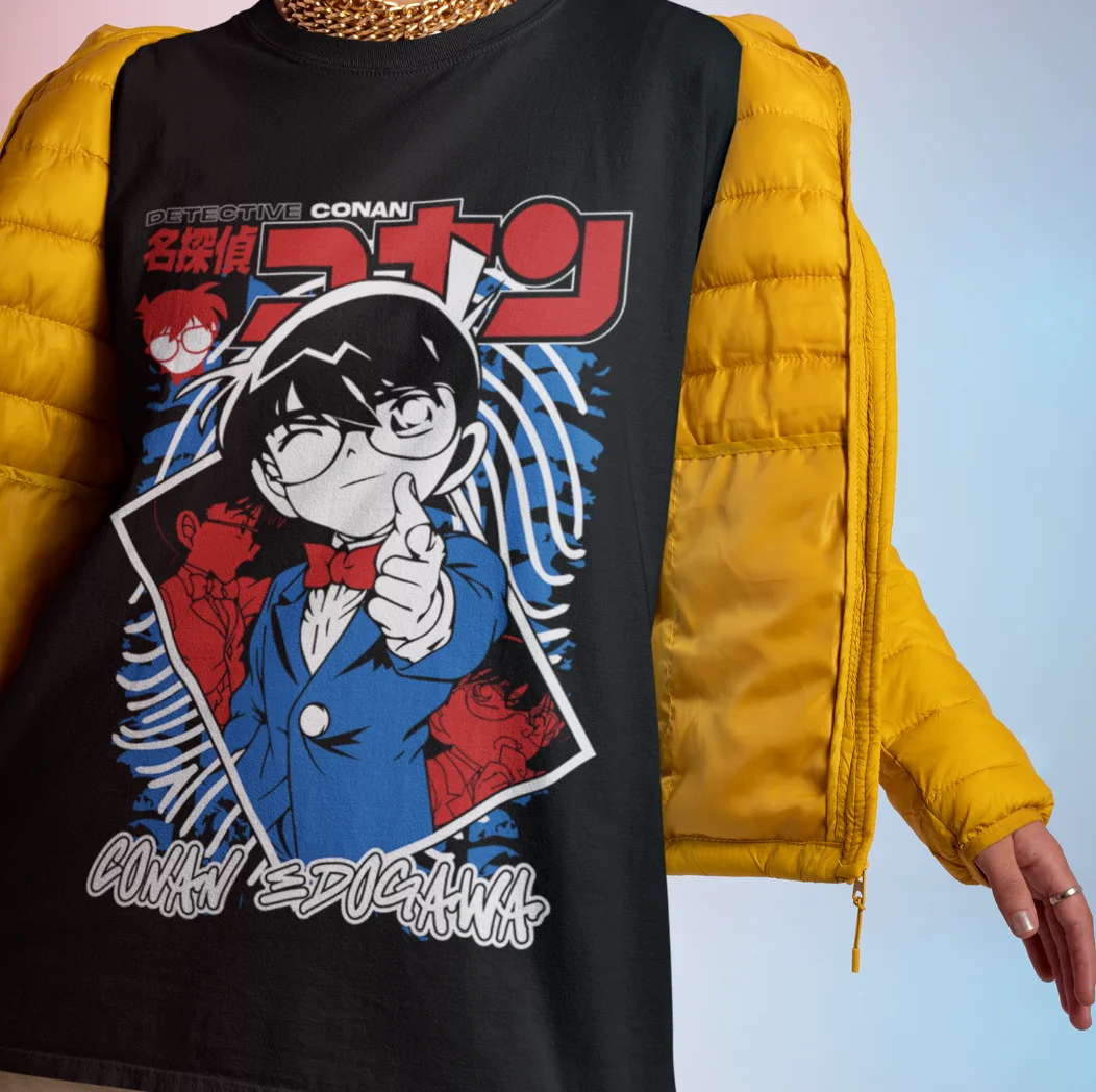 Case Closed Detective Conan Edogawa Shirt Shinichi Vermouth Gin Tshirt Ran Mouri