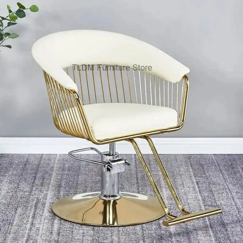 Salon Exclusive Elegant Unique Barber Chairs Footrest Design Salon Chairs Simple Silla Hair De Corte De Pelo Salon Furniture