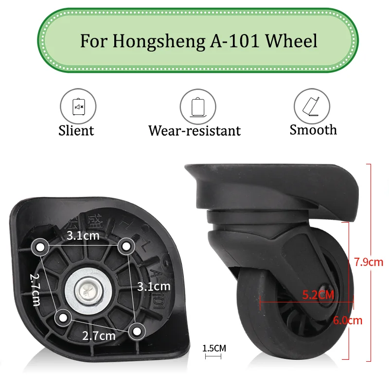 

For Hongsheng A-101 Universal Wheel Trolley Case Wheel Replacement Luggage Pulley Sliding Casters Slient Wear-resistant Repair