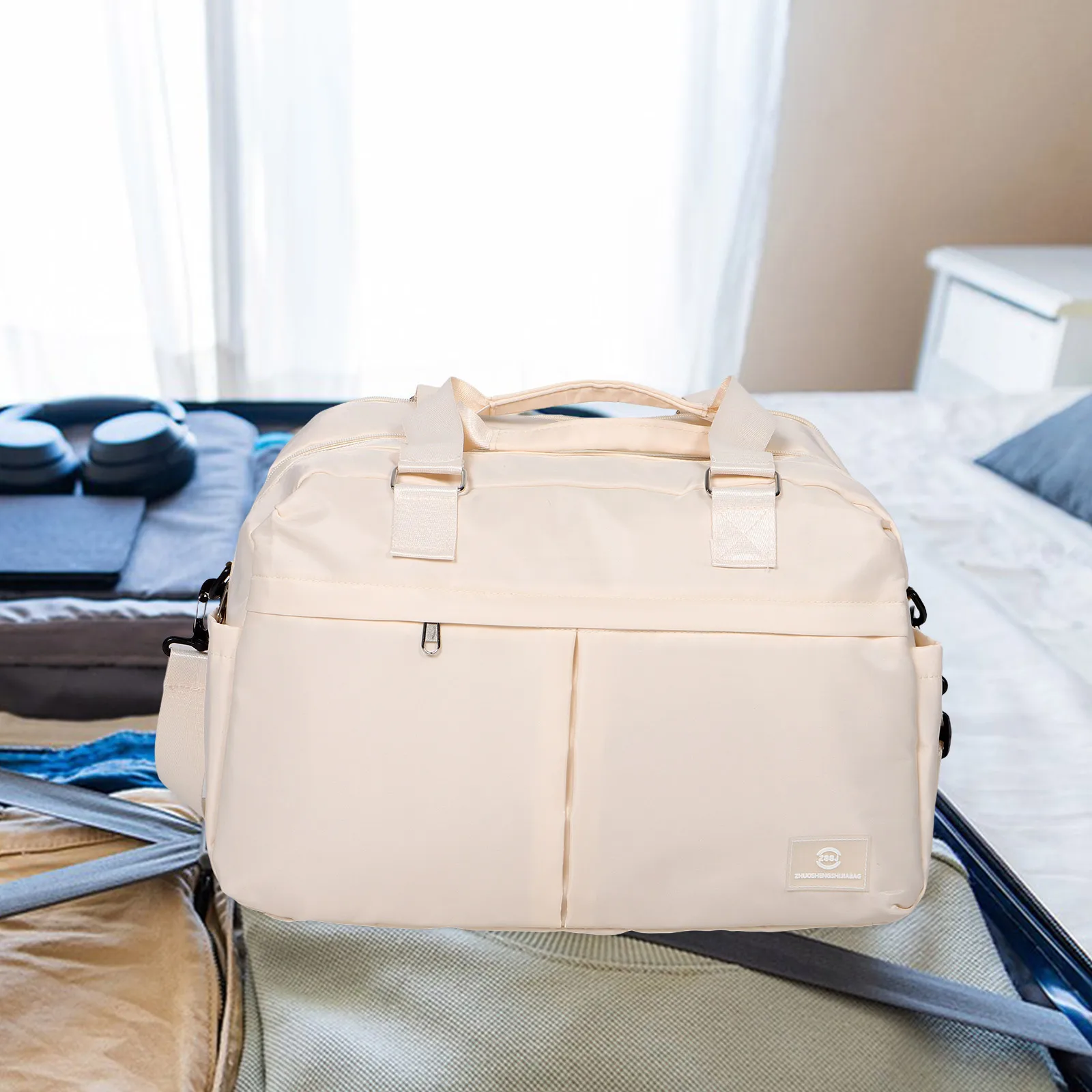 

Expandable Dry Wet Separation Athletic Tote Bag Large Capacity Gym Travel Duffle Bag Lightweight Weekender for Men Women