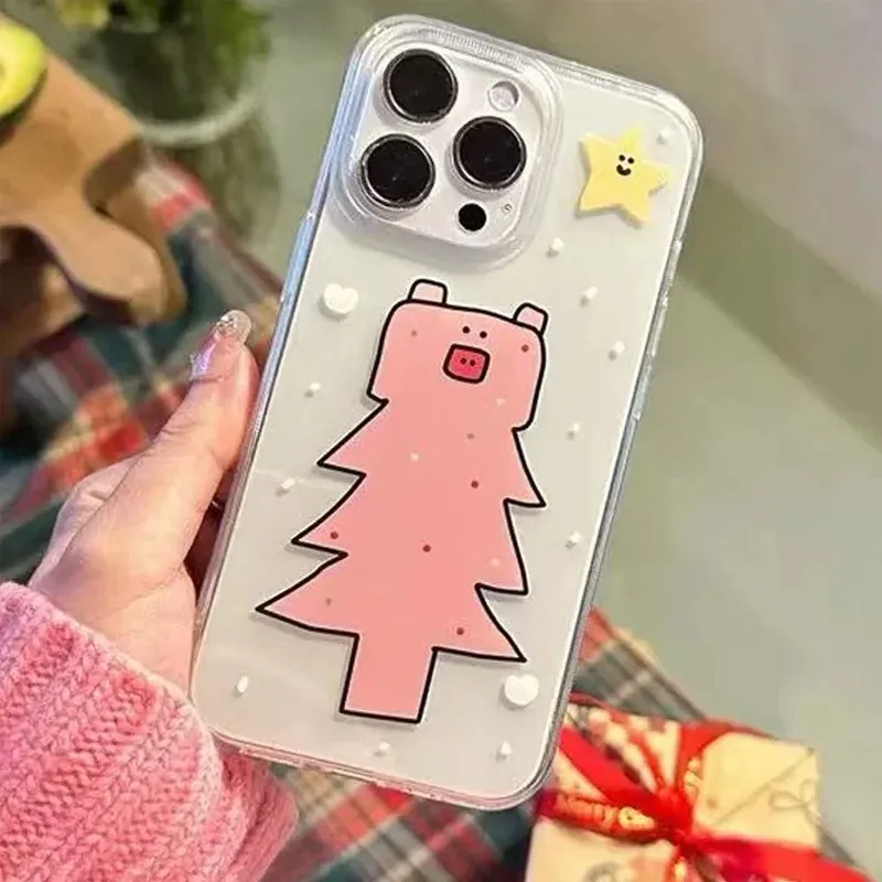 Cartoon Pig Winter …