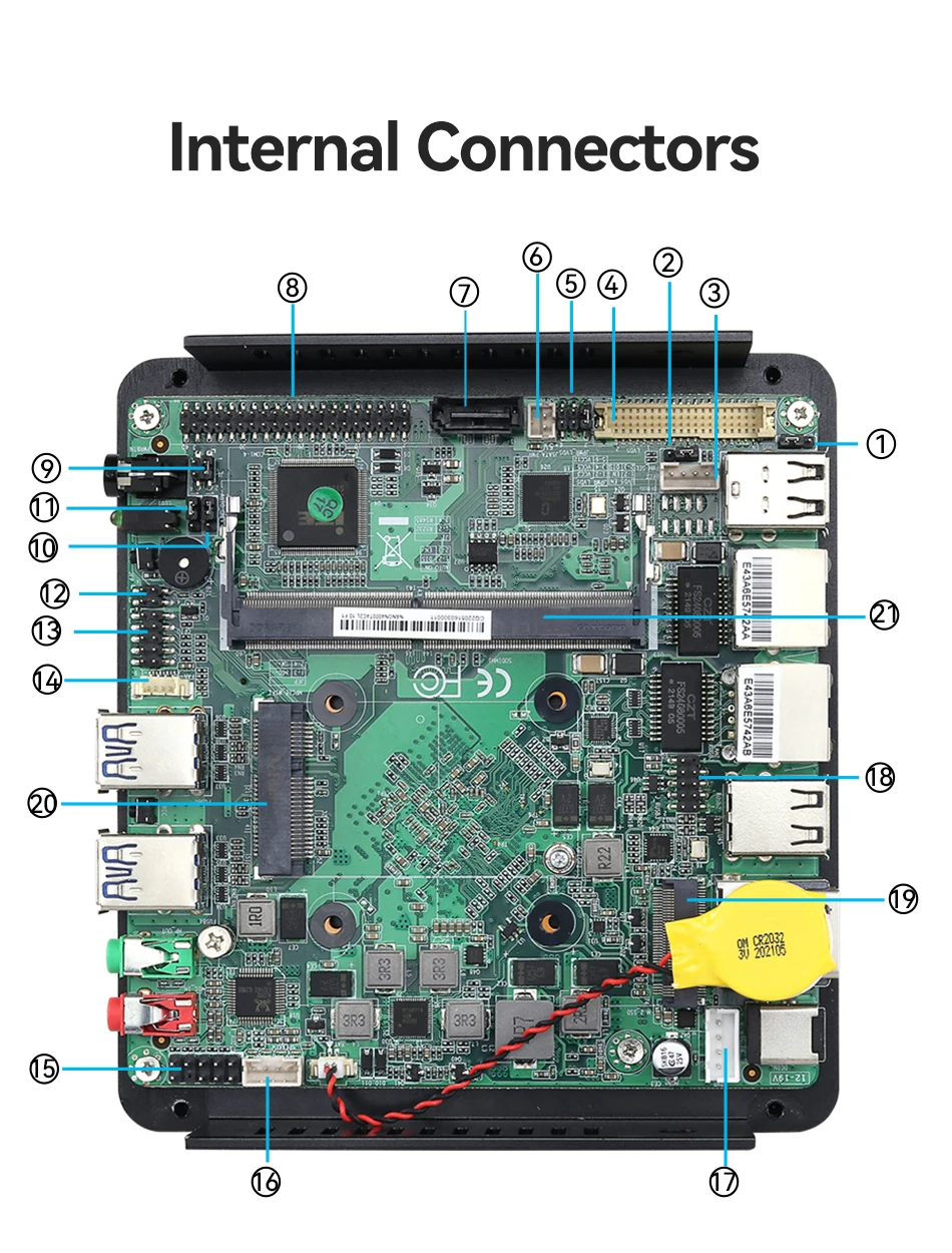 Mini PC sans ventilateur Intel Celeron J4125, DDR4, SSD M.2, prend en charge Windows 10, 11, Linux, 2x LAN, 8xUSB, 4xCOM, RS232, 485, GPIO, LVDS, 4G, persévérance, TPM2.0