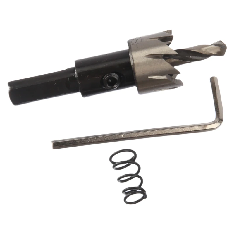 1 peça serra de buraco hss 17mm conjunto de ferramentas de mandril abridor de buraco de aço de alta velocidade para perfuração de metal fino metalurgia