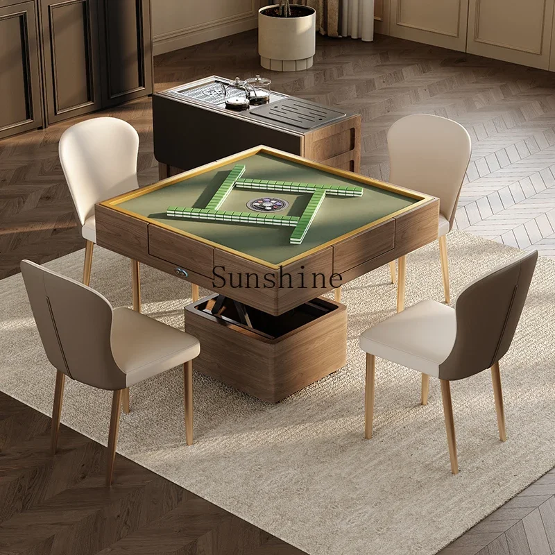 

Mahjong table lift coffee table folding edge few one-piece dual-purpose household small apartment simple