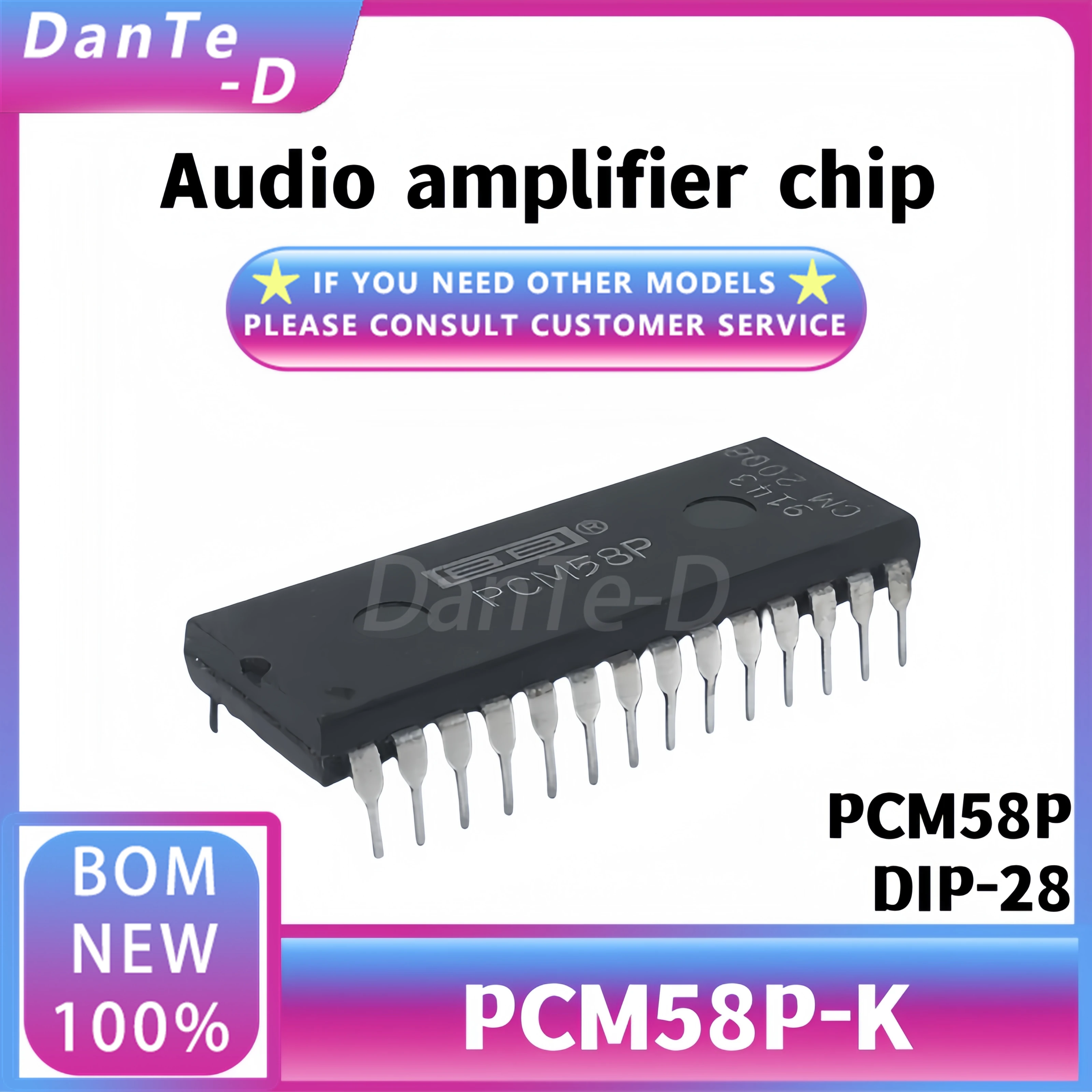 PCM58P-K package DIP-28 PCM58P audio amplifier IC brand new original authentic