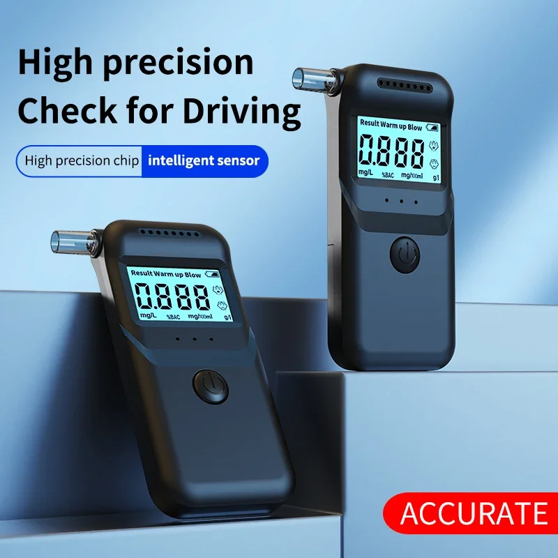 Portable Alcohol Tester Electronic Breathalyzer LCD Display Professional Breathalyzer Breath Alcohol Test Tools For Car Home